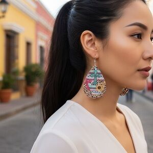 5 For $25💫Santa Fe Hippie Boho Teardrop Dangles Earrings